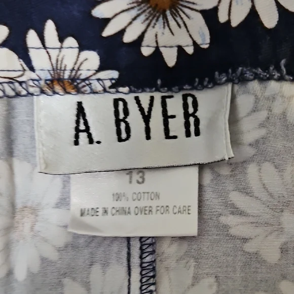 A. Byer Navy and White Floral Dress - Picture 5 of 5